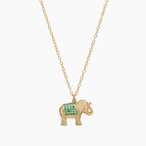 Anna Beck Elephant Charm Necklace - Turquoise Pavé
