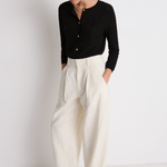 Apiece Apart Bari Crop Trouser - Cream