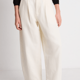 Apiece Apart Bari Crop Trouser - Cream