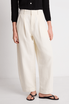 Apiece Apart Bari Crop Trouser - Cream