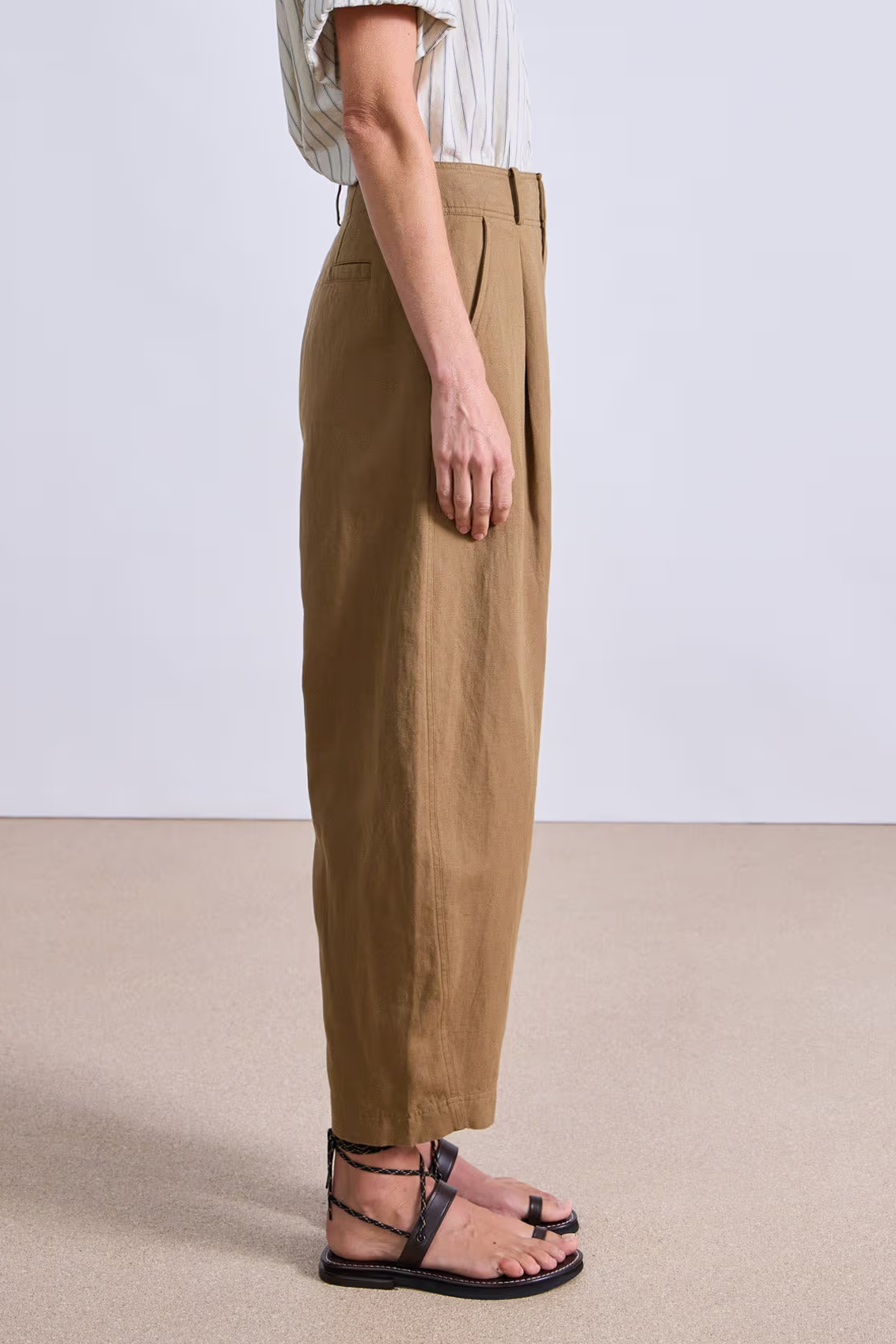 Apiece Apart Bari Crop Trouser - Oak