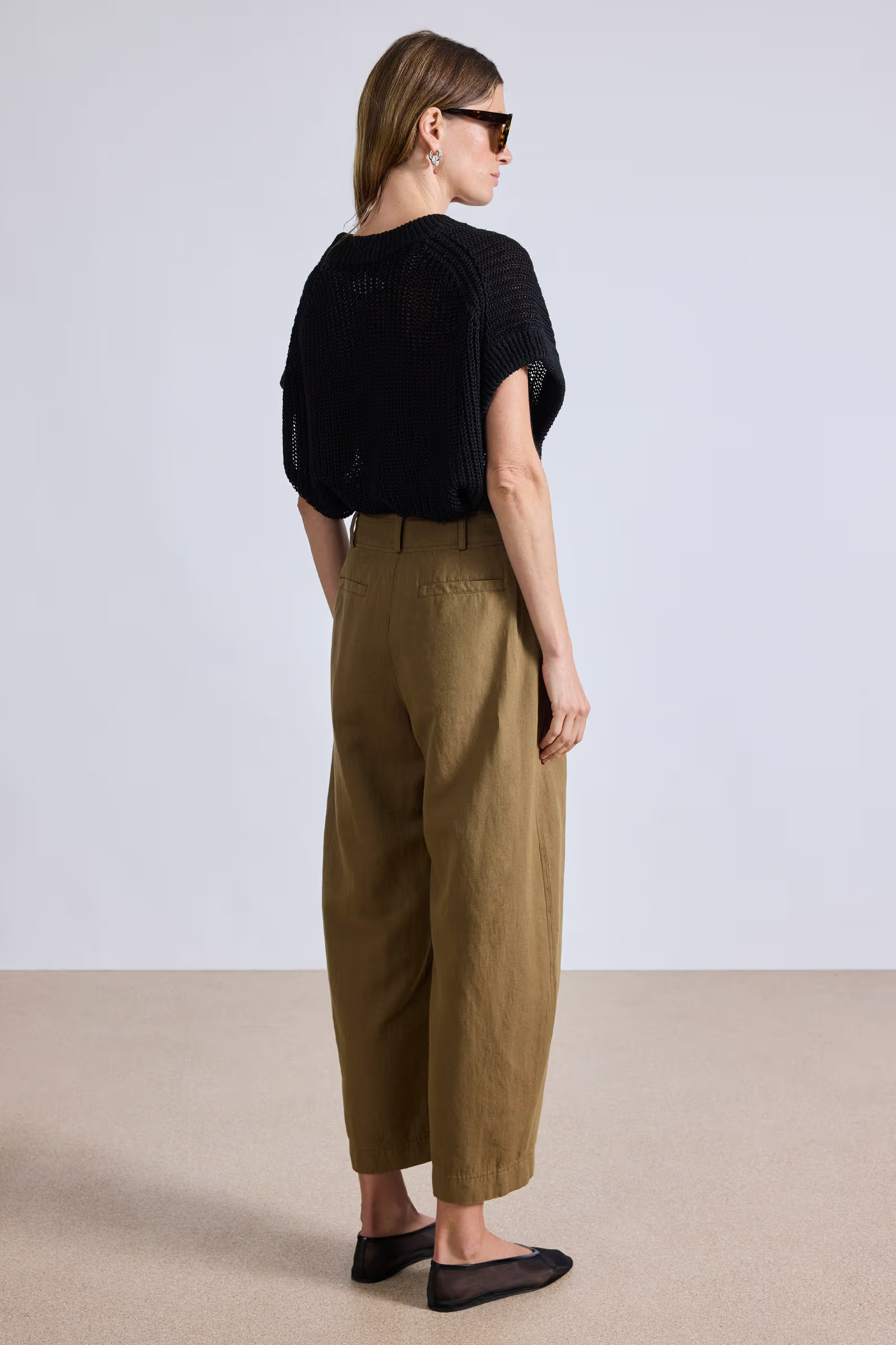 Apiece Apart Bari Crop Trouser - Toffee