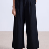 Apiece Apart Cropped Cara Wide Leg Pant - Black