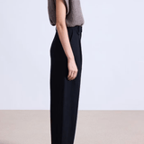 Apiece Apart Cropped Cara Wide Leg Pant - Black