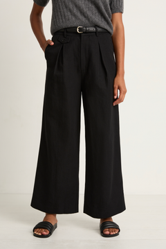 Apiece Apart Cropped Cara Wide Leg Pant - Black