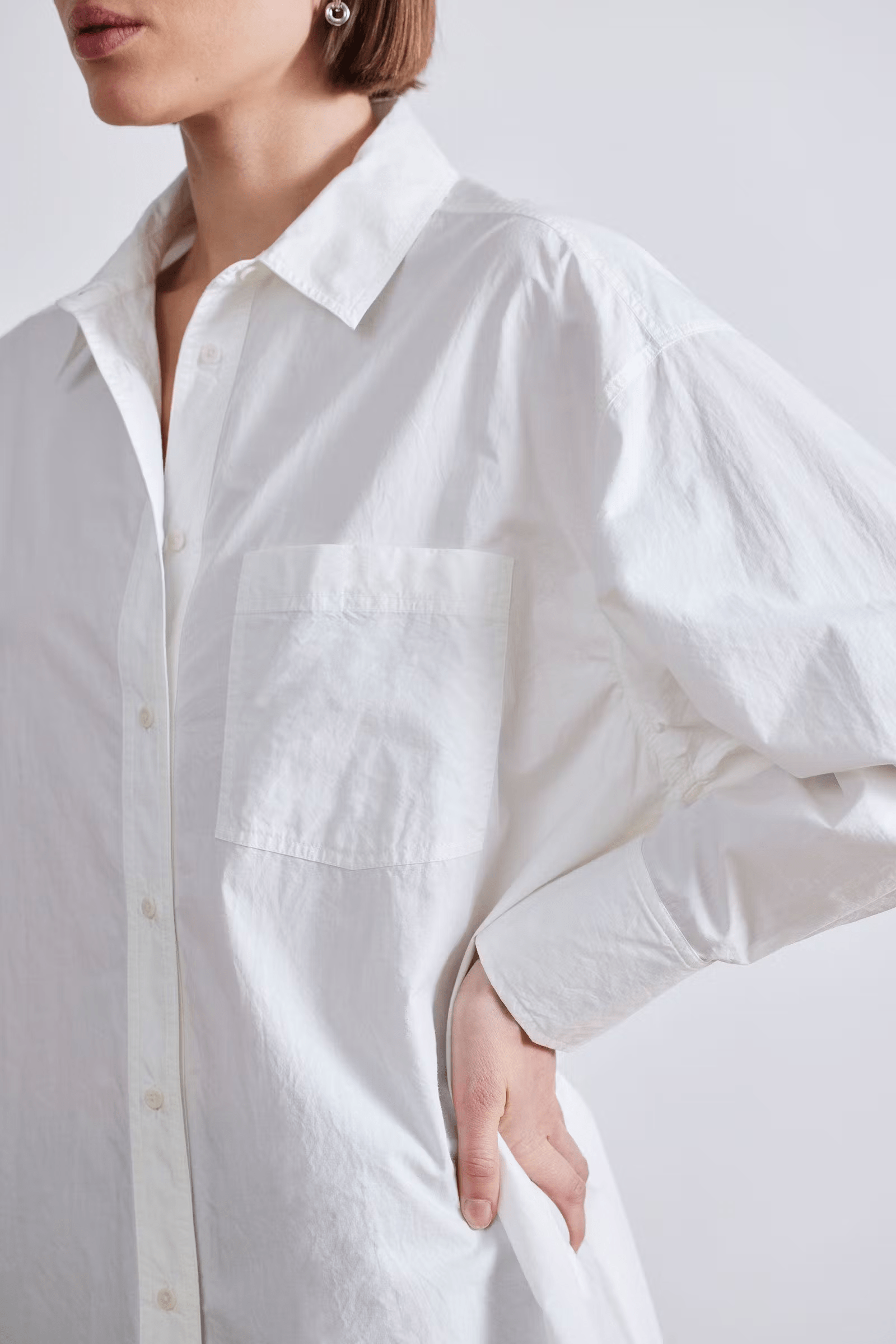 Apiece Apart Oversized Button Down - Cream