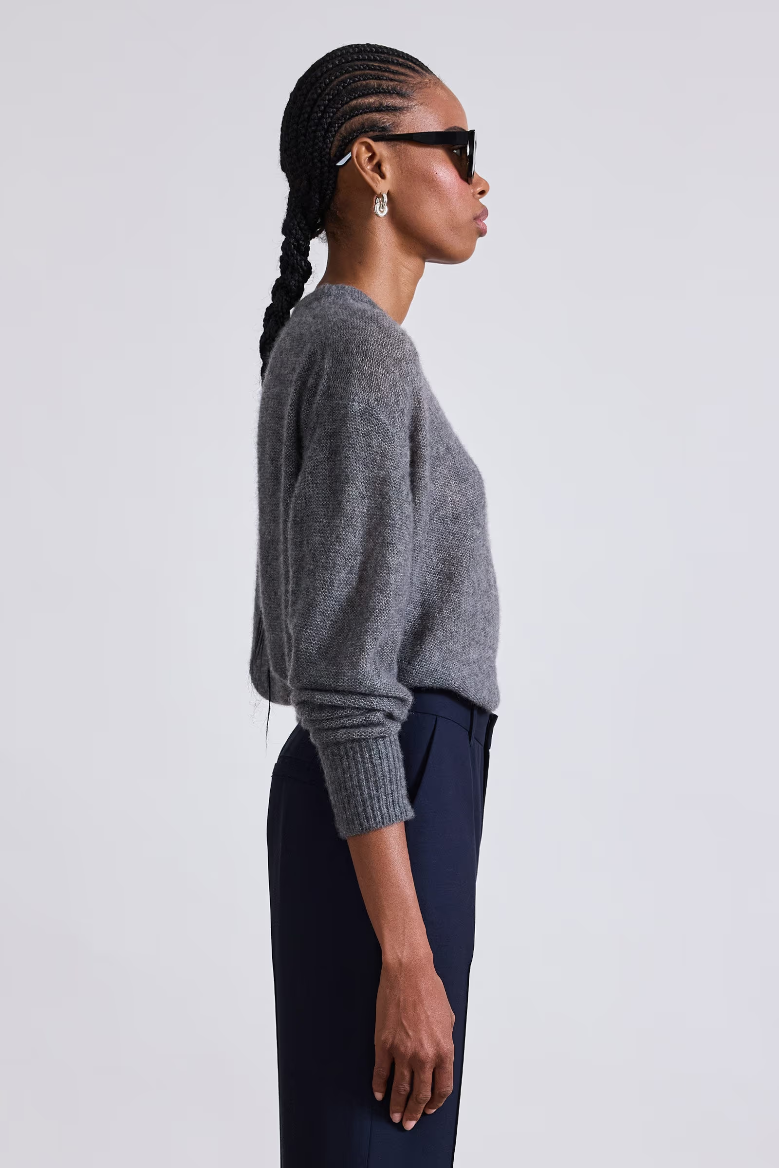 Apiece Apart Softest Tissue Weight Sweater - Charcoal