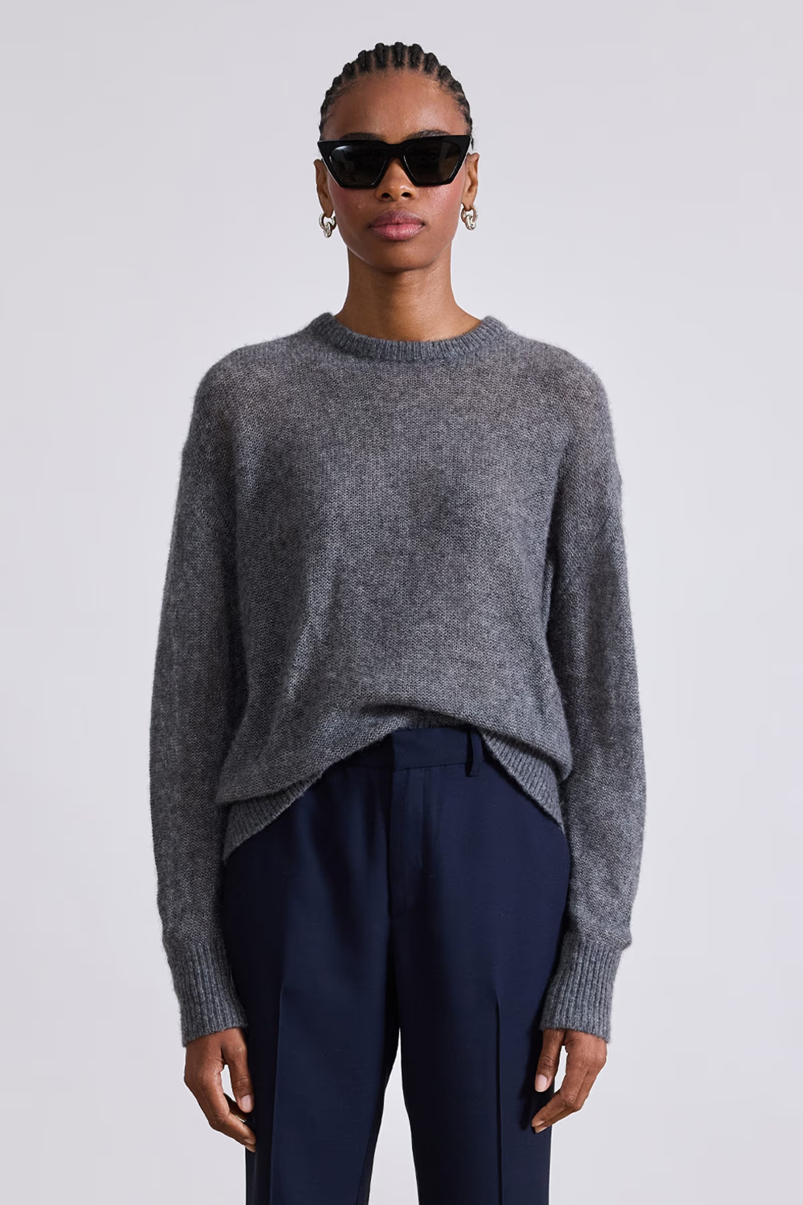 Apiece Apart Softest Tissue Weight Sweater - Charcoal