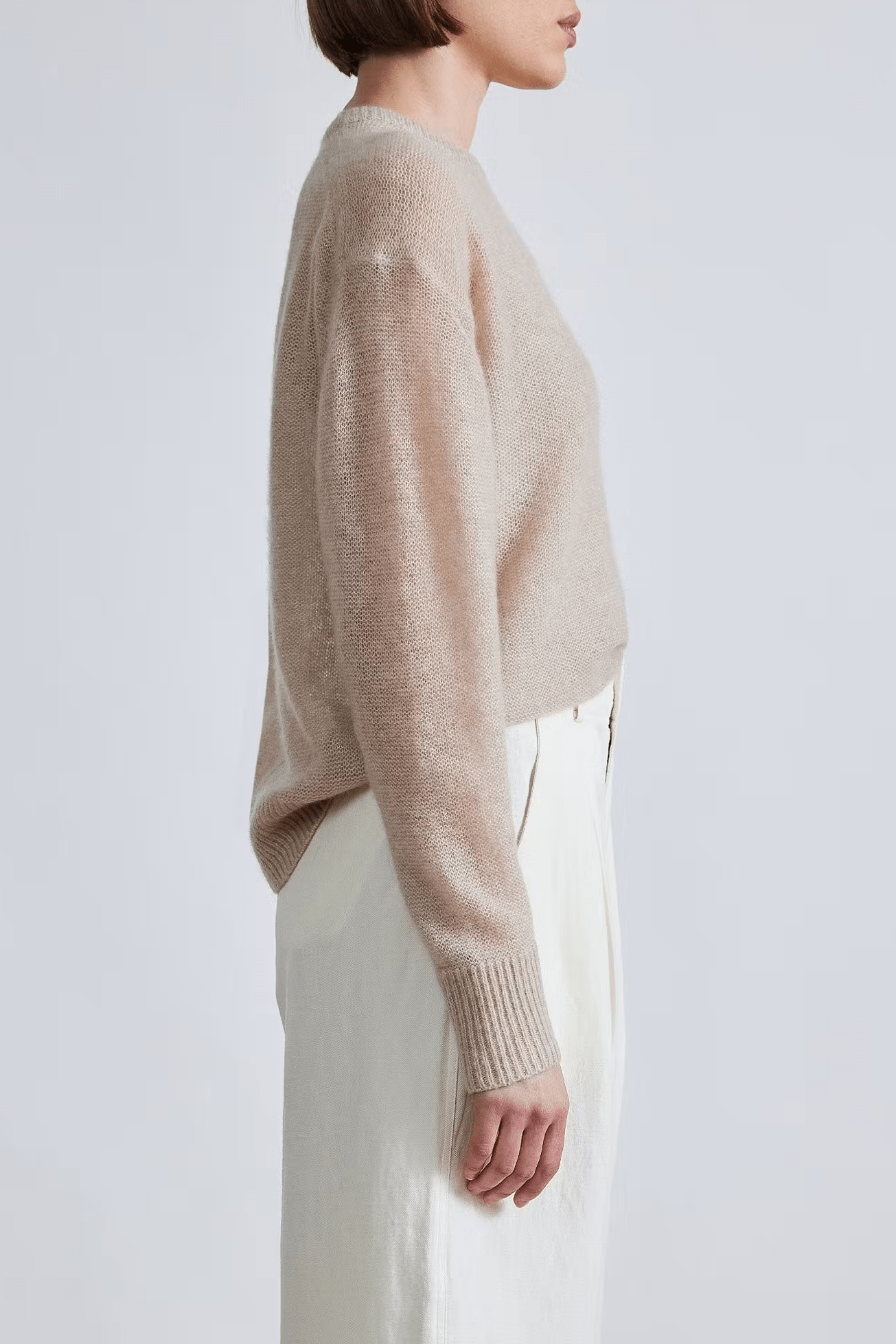 Apiece Apart Softest Tissue Weight Sweater - Sand