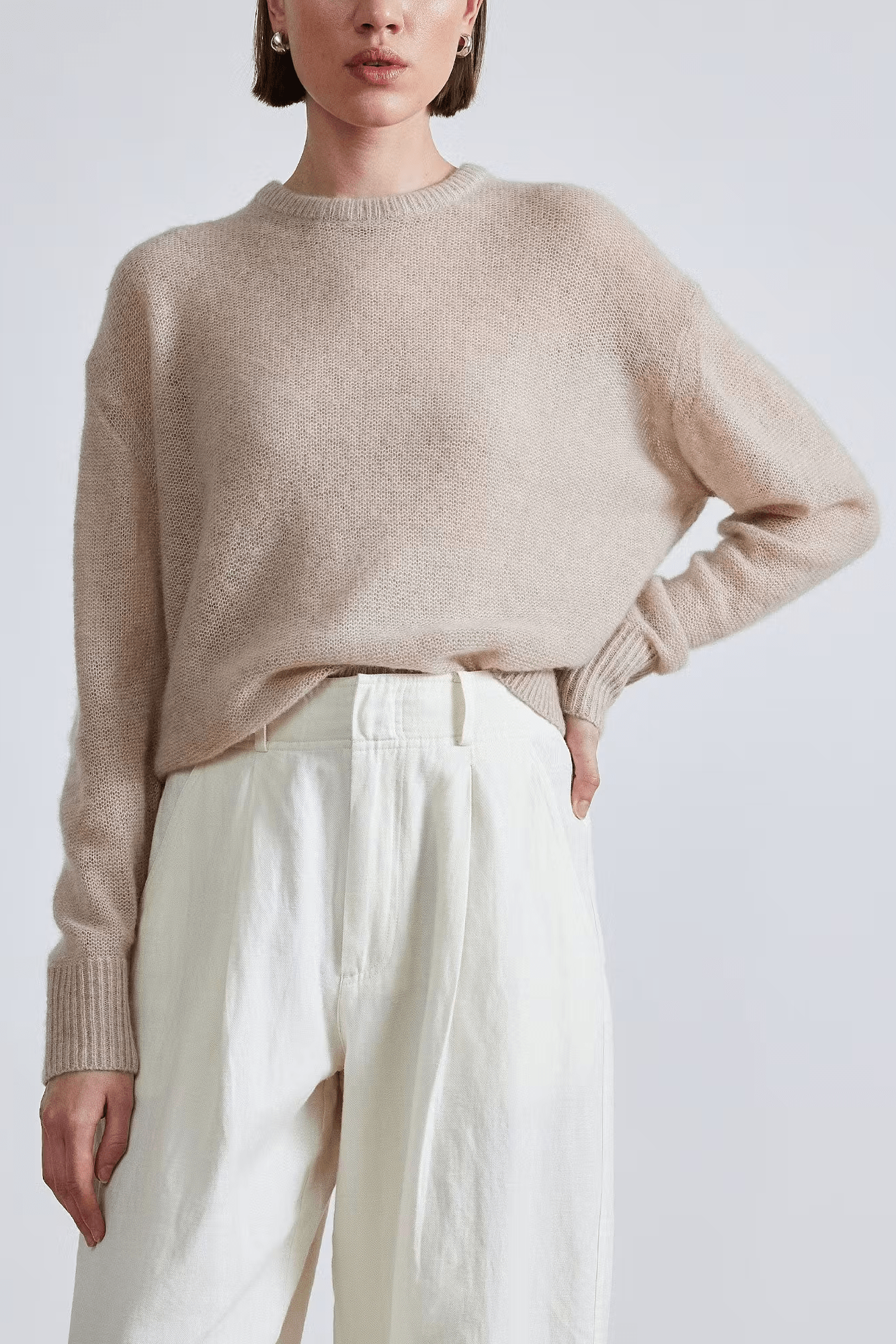 Apiece Apart Softest Tissue Weight Sweater - Sand