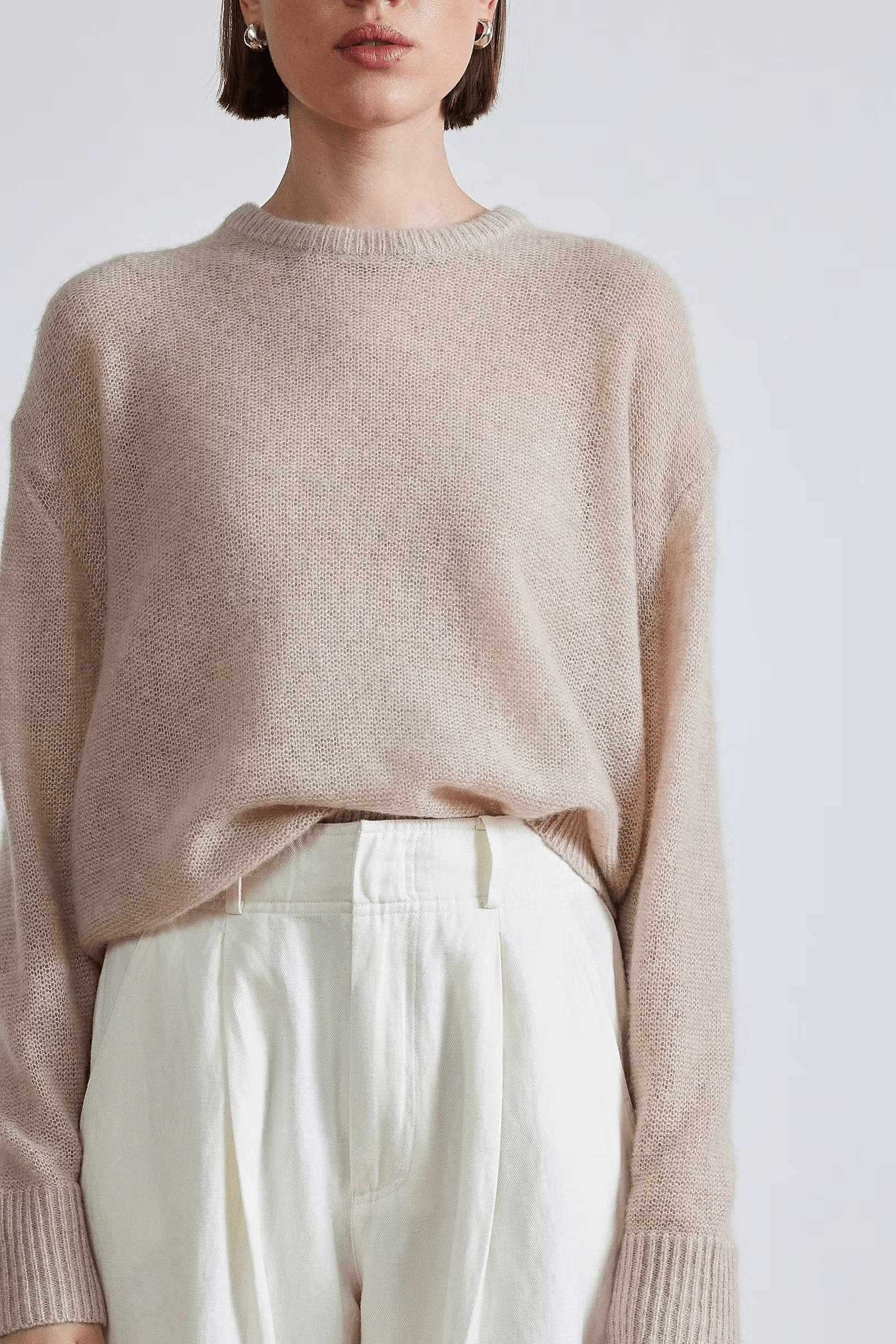 Apiece Apart Softest Tissue Weight Sweater - Sand