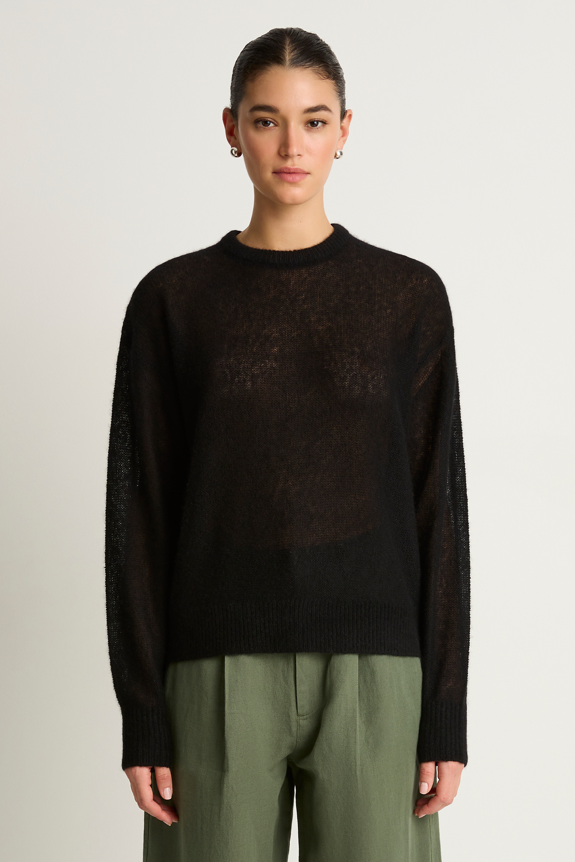 Apiece Apart Softest Tissue Weight Sweater - Black