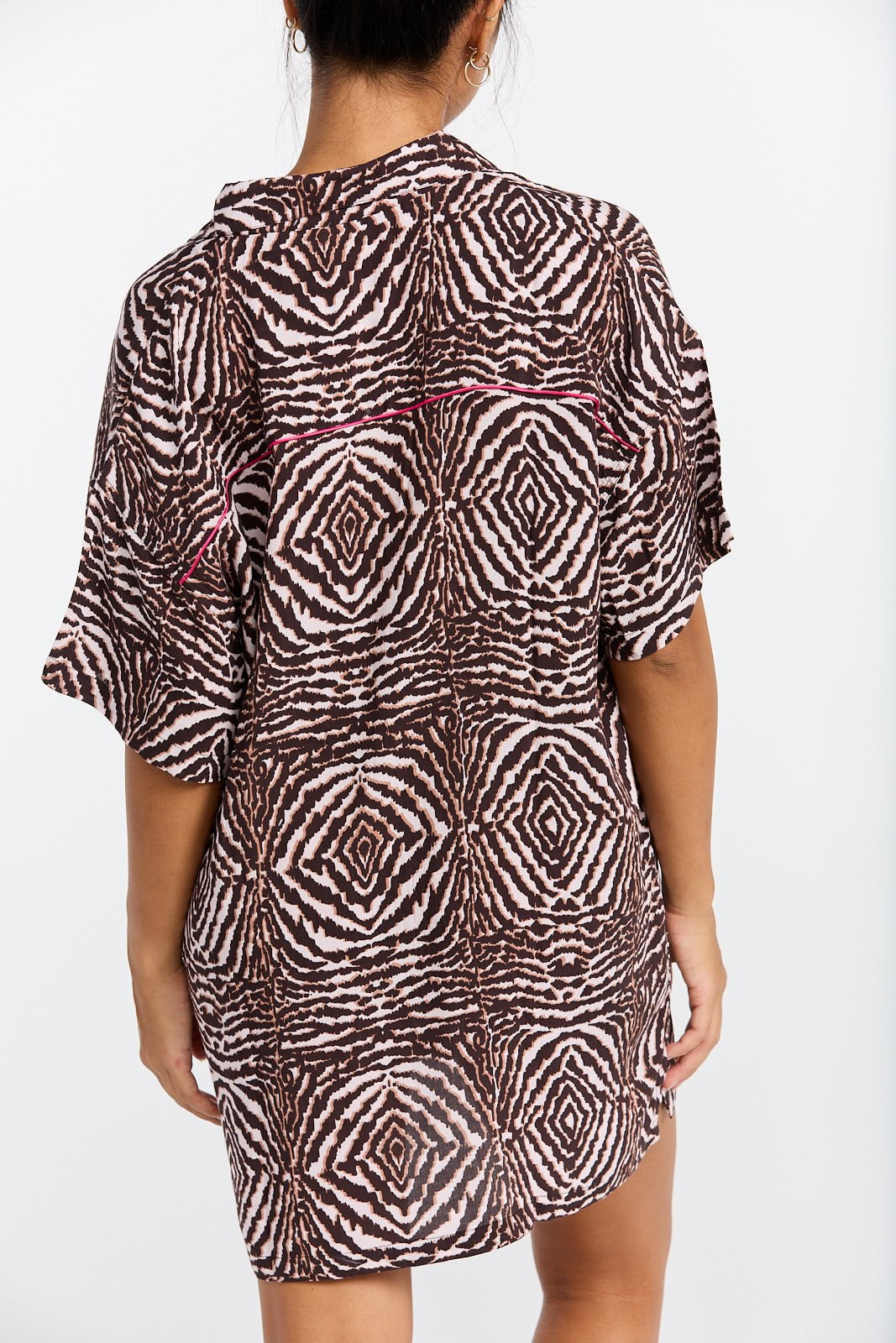 Benoa Swim Aloha Shirt Dress - Safari