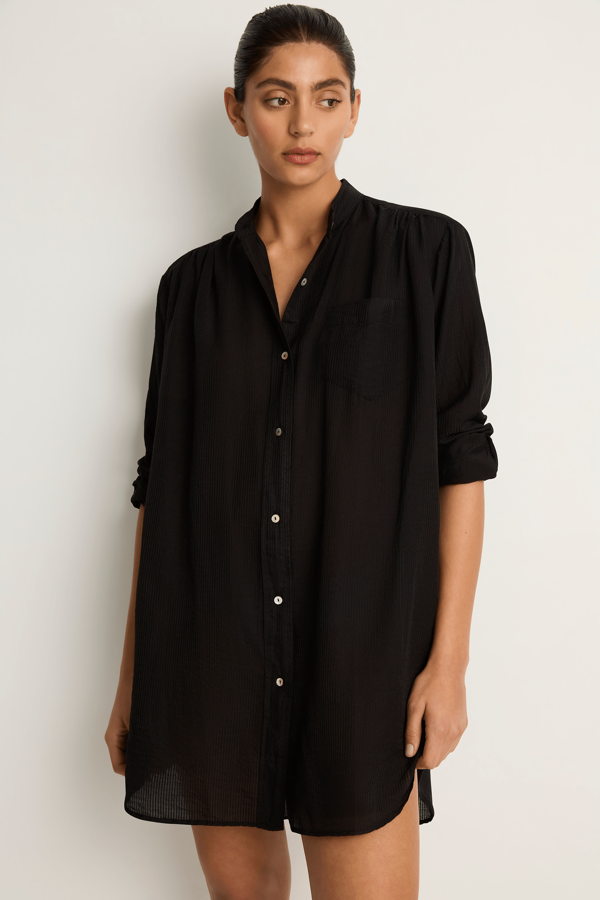 Cali Dreaming Lido Shirt Dress - Black