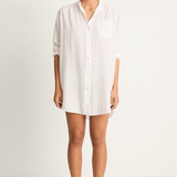 Cali Dreaming Lido Shirt Dress - White