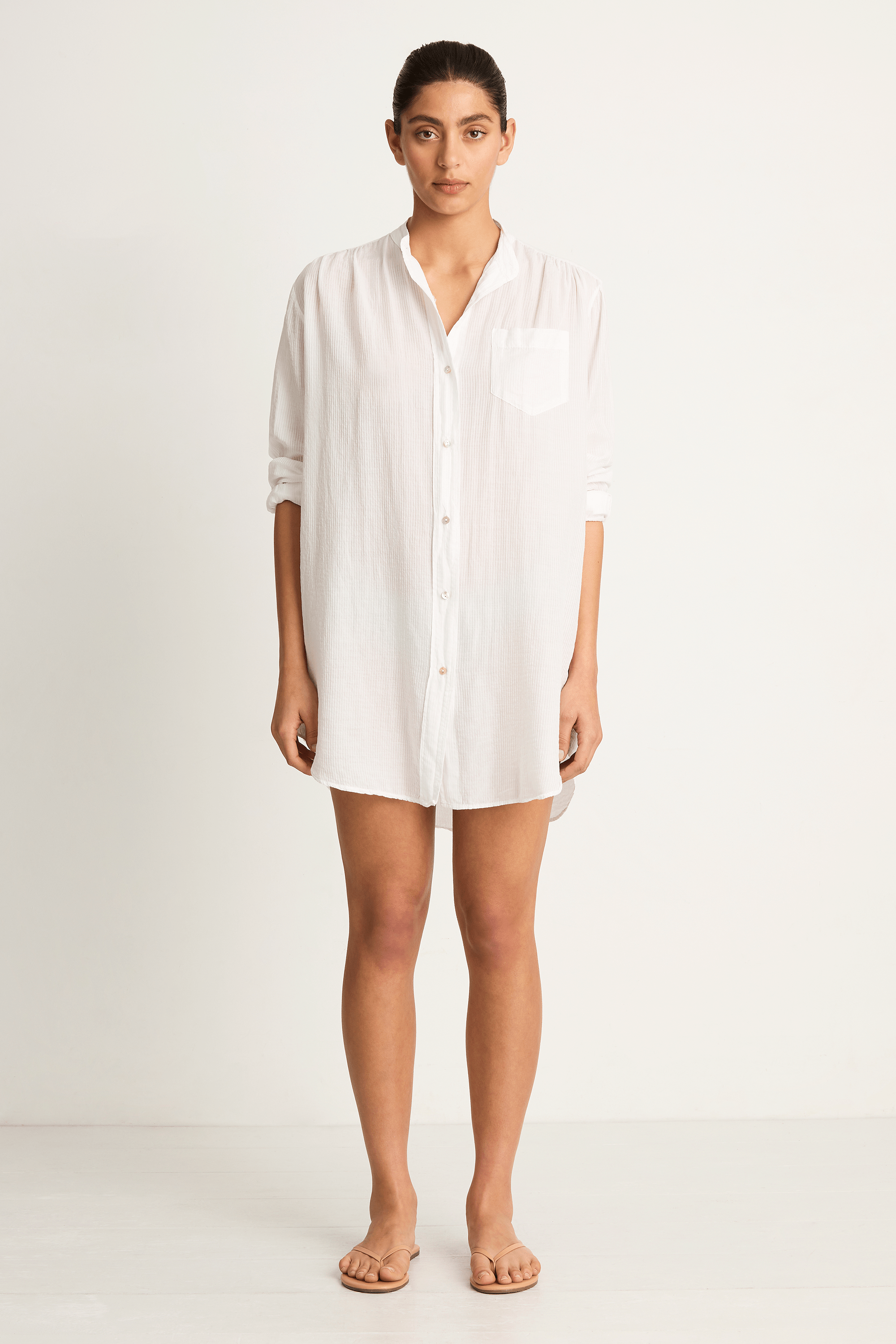 Cali Dreaming Lido Shirt Dress - White