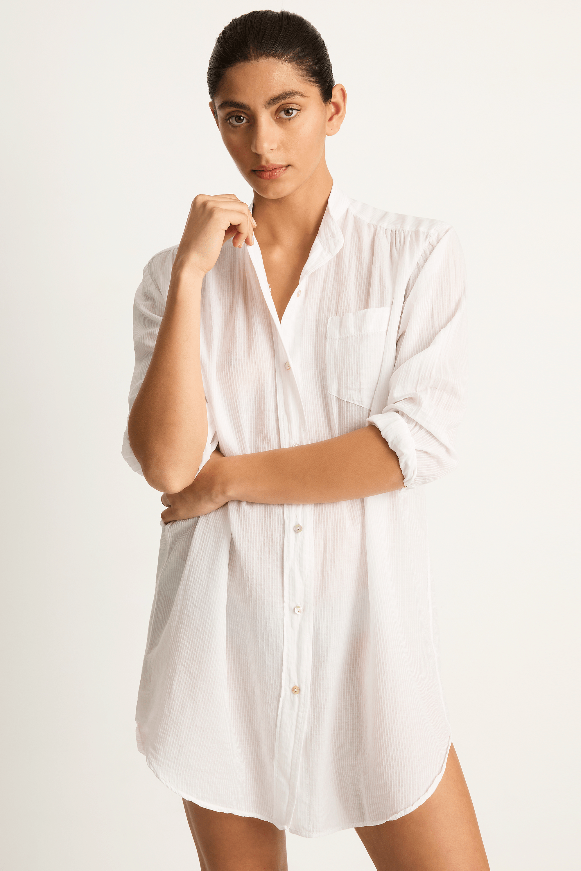 Cali Dreaming Lido Shirt Dress - White