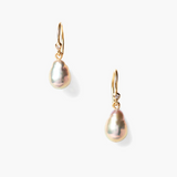 Chan Luu 14K Edison Earrings - Grey Pearl