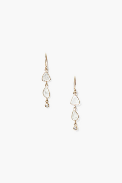 Chan Luu 14K Annalise Tiered Diamond Earrings Yellow Gold