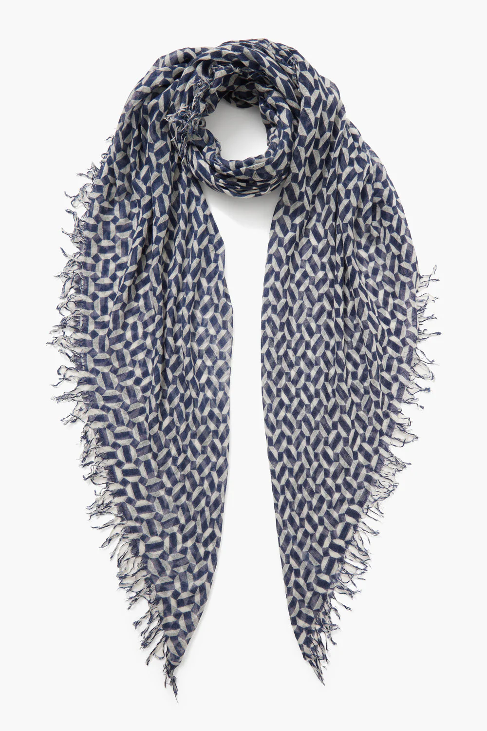 Chan Luu Cashmere & Silk Scarf - Estate Blue Tile