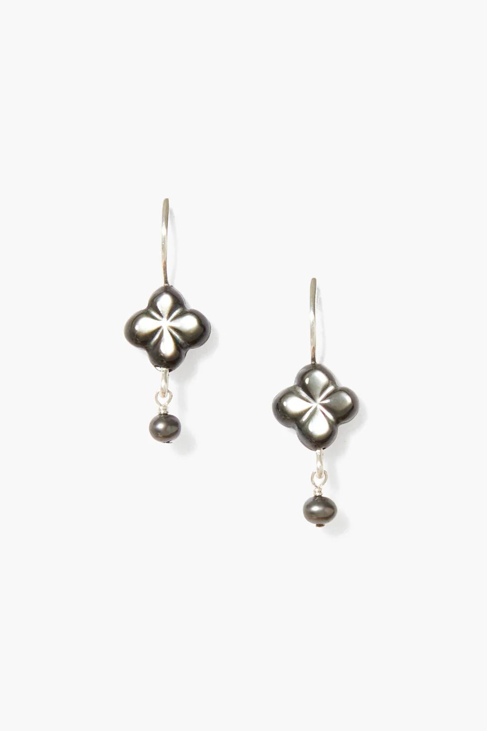 Chan Luu Clover Drop Earrings - Black Mother of Pearl