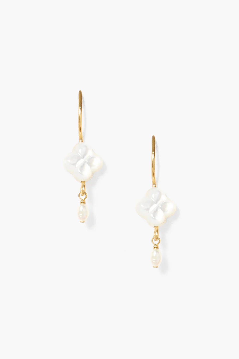 Chan Luu Clover Drop Earrings - White Mother of Pearl