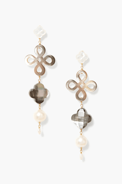 Chan Luu Clover Tiered Earrings - MOP mix