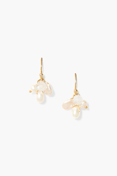 Chan Luu Hila Earrings - White Pearl Mix