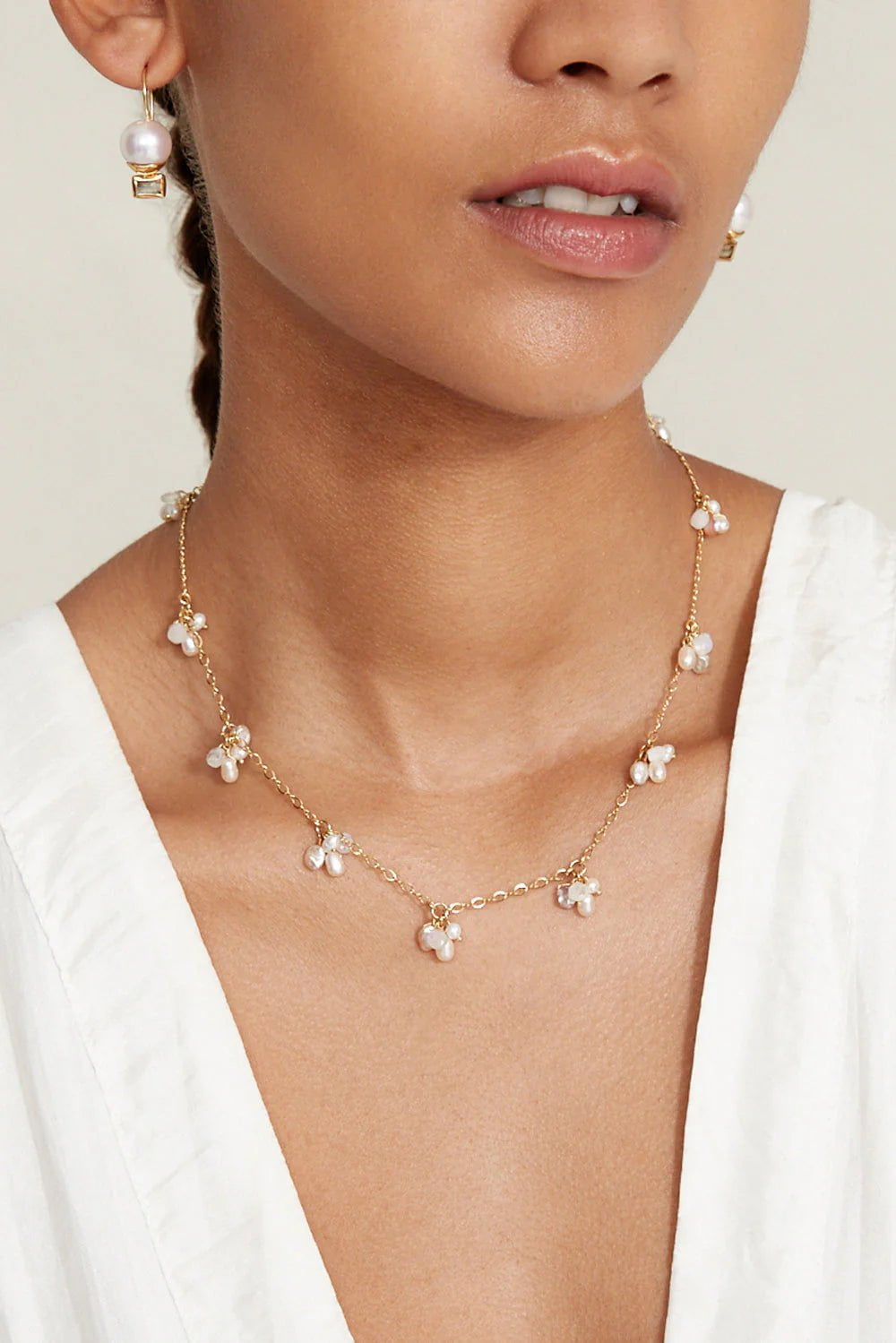 Chan Luu Hila Necklace - White Pearl Mix