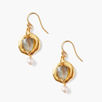 Chan Luu Labradorite & Pearl Ostra earrings