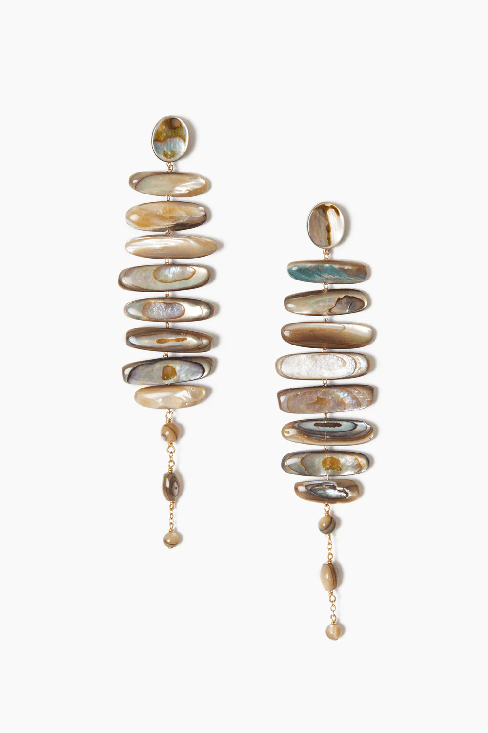 Chan Luu Mizumi Earrings Abalone Soleil Blue