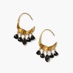 Chan Luu Petite Crescent Earrings - Black Spinel