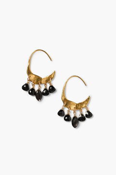 Chan Luu Petite Crescent Earrings - Black Spinel
