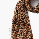 Chan Luu Cashmere & SIlk Scarf - Roasted Pecan Leopard