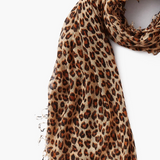 Chan Luu Cashmere & SIlk Scarf - Roasted Pecan Leopard