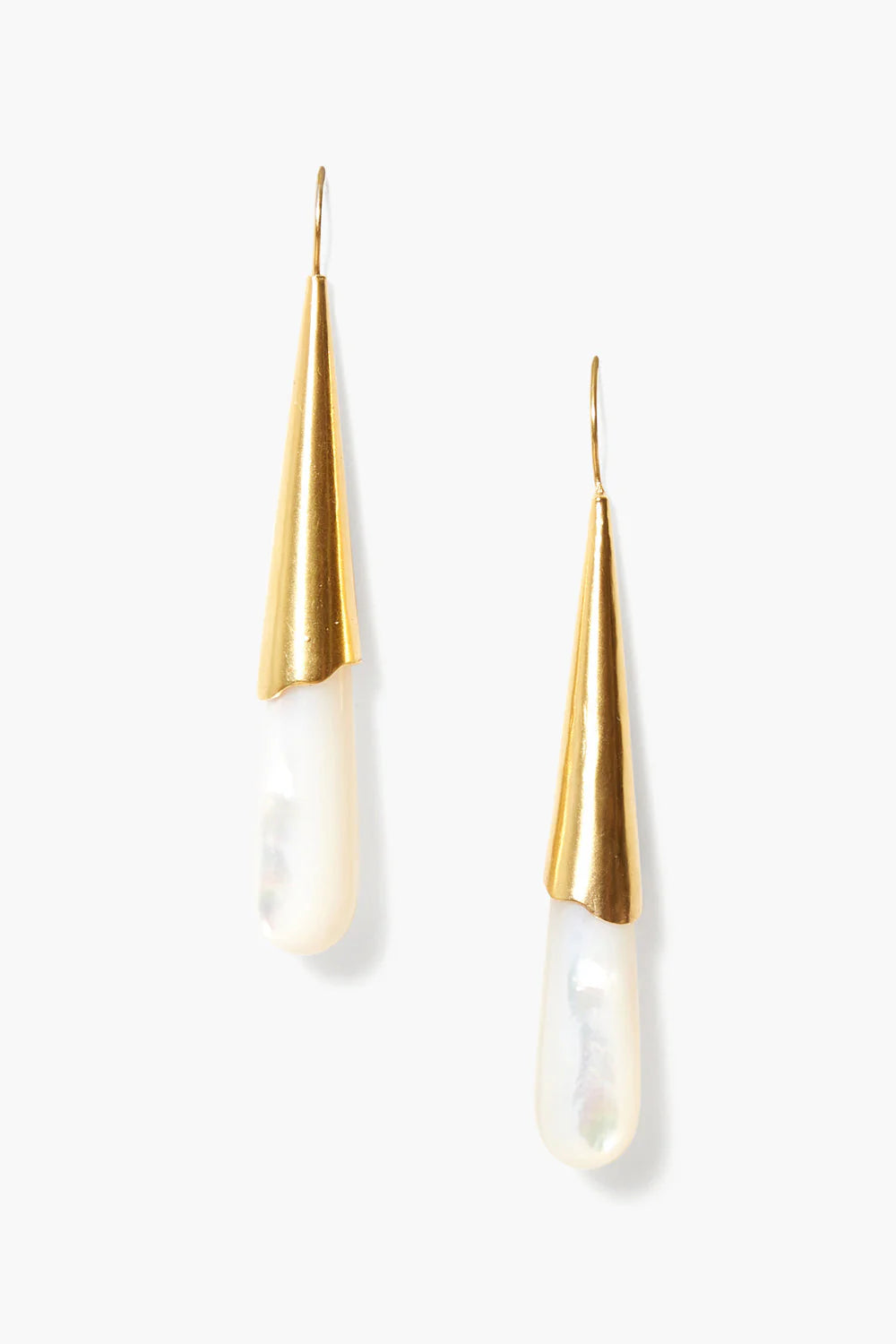 Chan Luu Tide Earrings - White Mother of Pearl