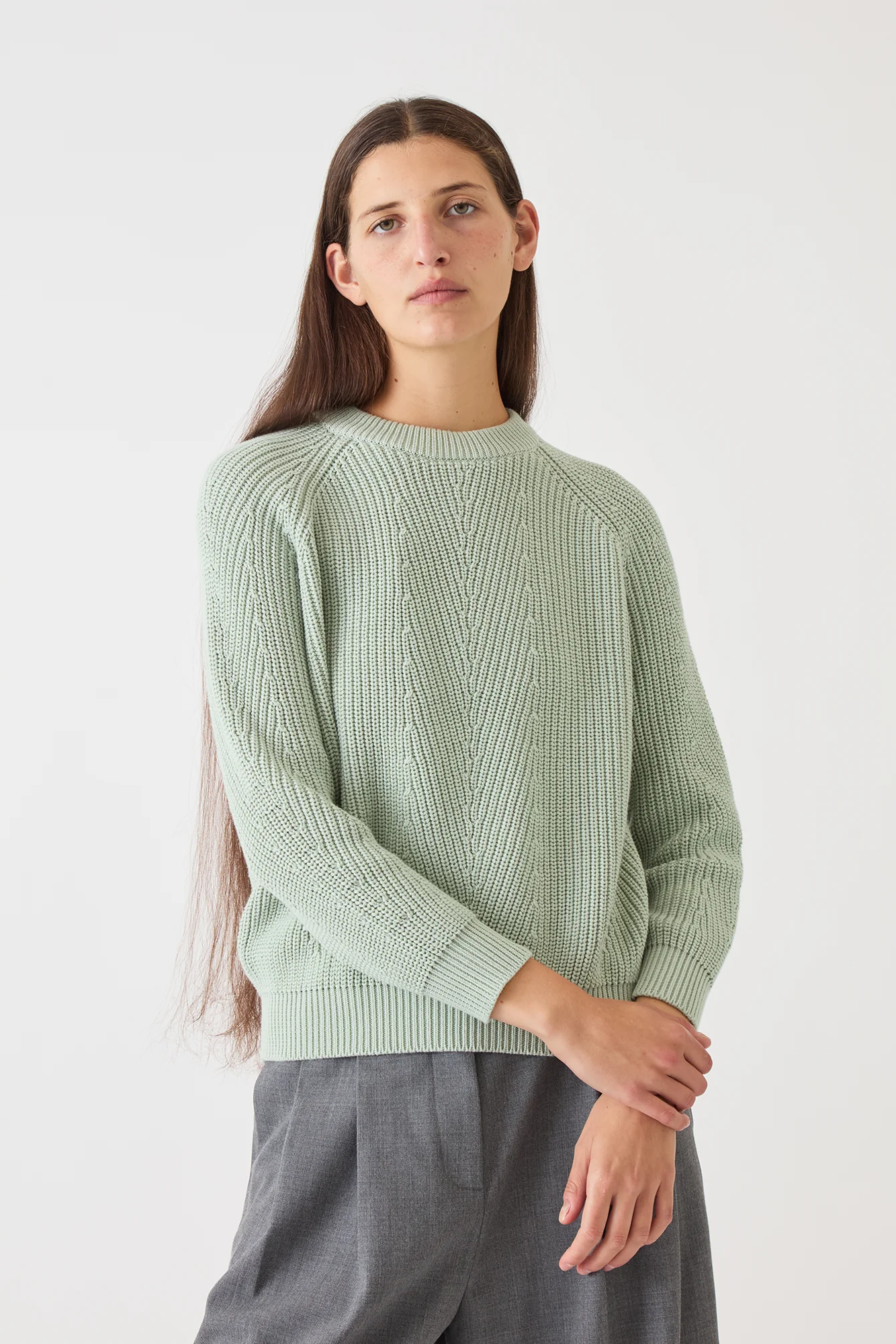 DEMYLEE ニット　セーター Demylee Chelsea Organic Cotton Sweater - Mint - FINAL SALE