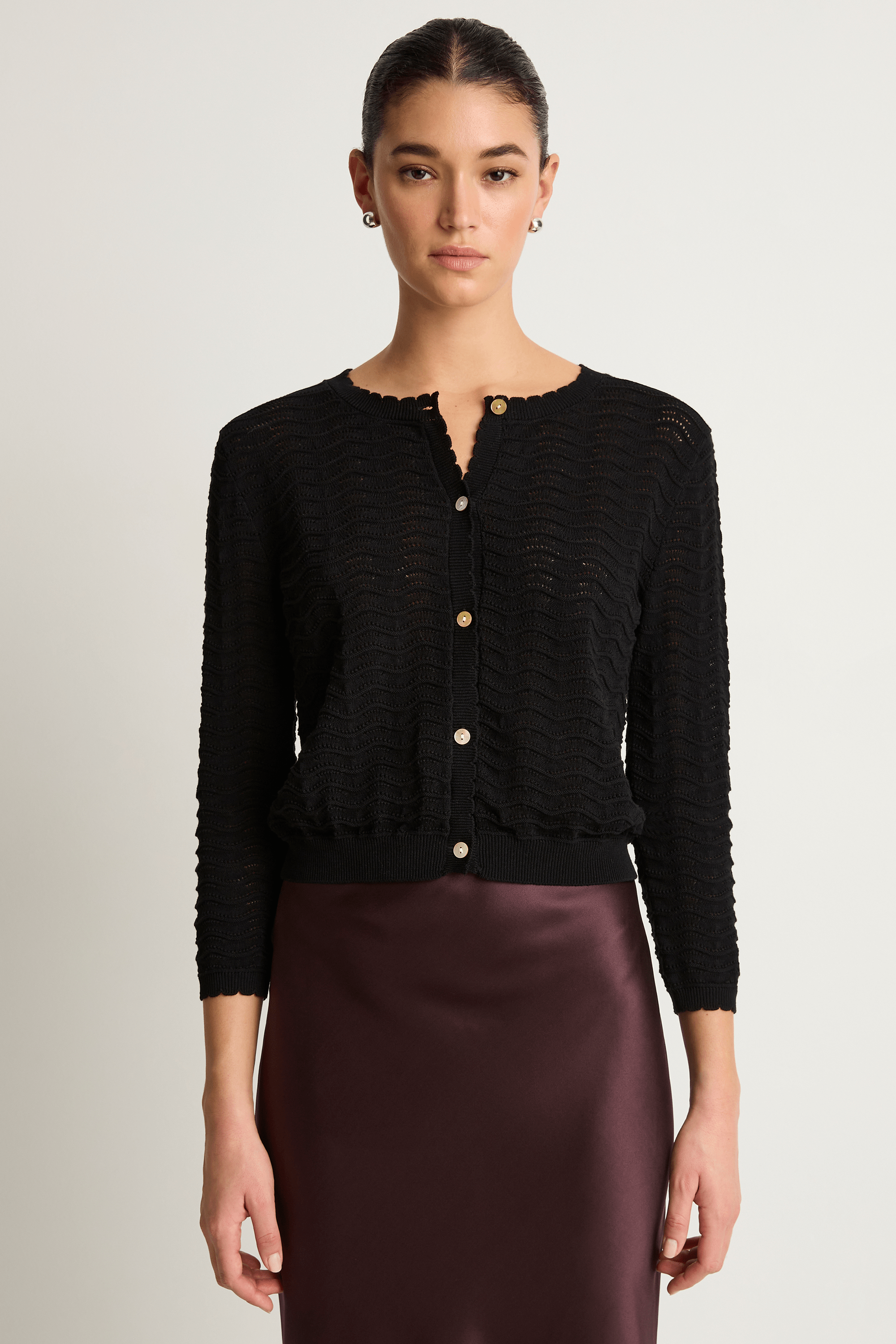 Demylee Elva Cotton Cardigan - Black