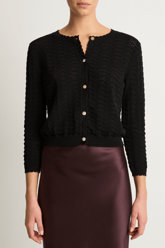 Demylee Elva Cotton Cardigan - Black