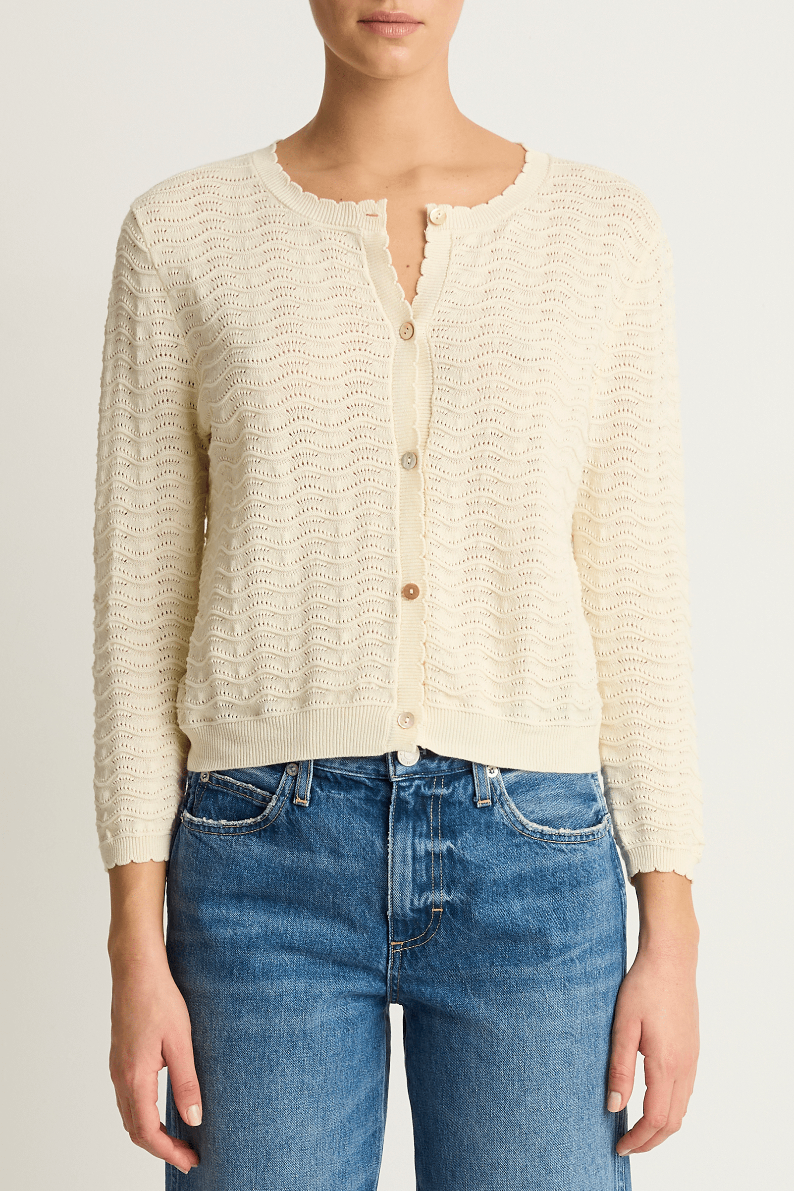 Demylee Elva Cotton Cardigan - Ivory