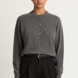 Demylee Gwen Cashmere Cardigan - Dark Heather Grey