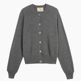 Demylee Gwen Cashmere Cardigan - Dark Heather Grey