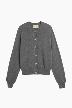 Demylee Gwen Cashmere Cardigan - Dark Heather Grey