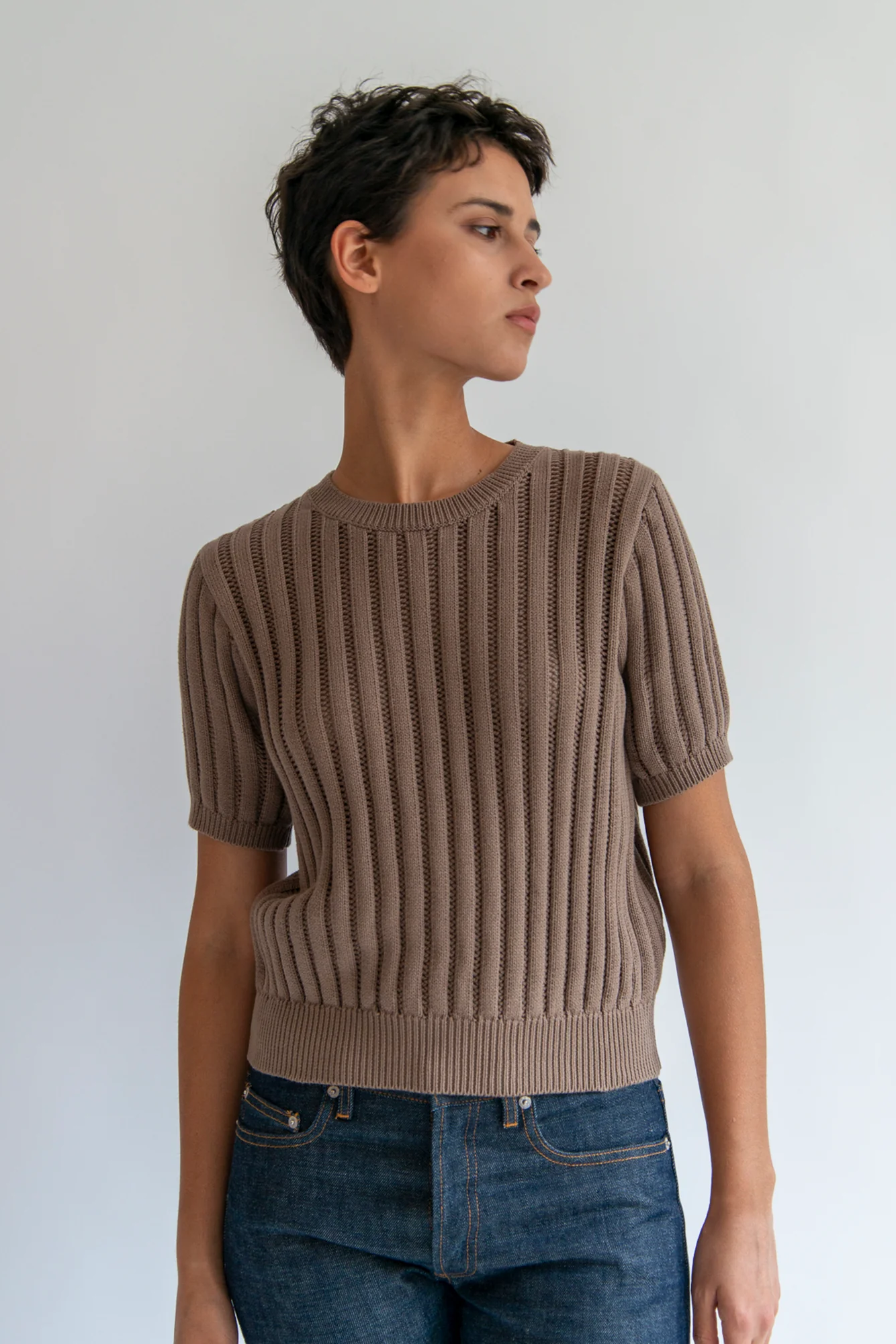 Demylee Ikuya Organic Cotton Top - Taupe