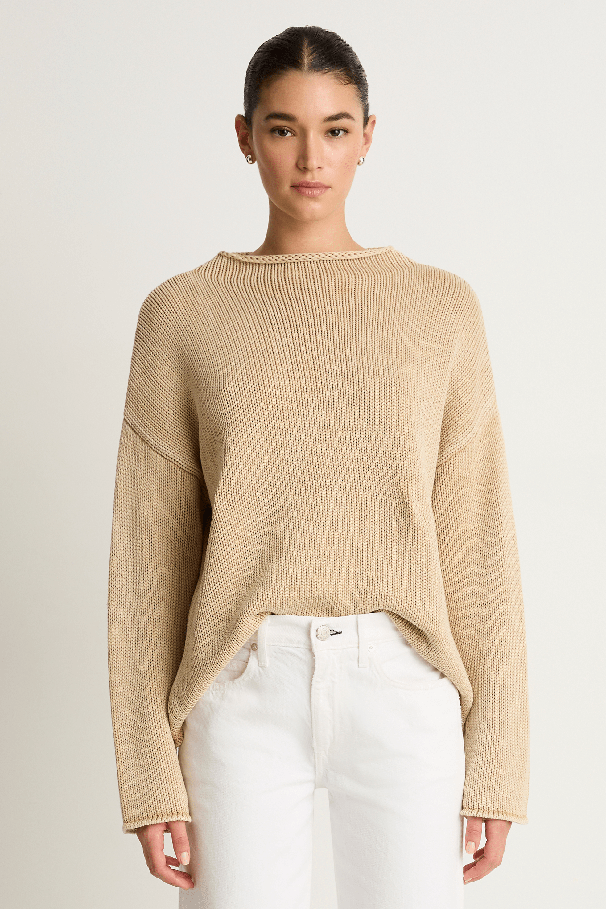 Demylee Lamis Cotton Sweater - Sandstone