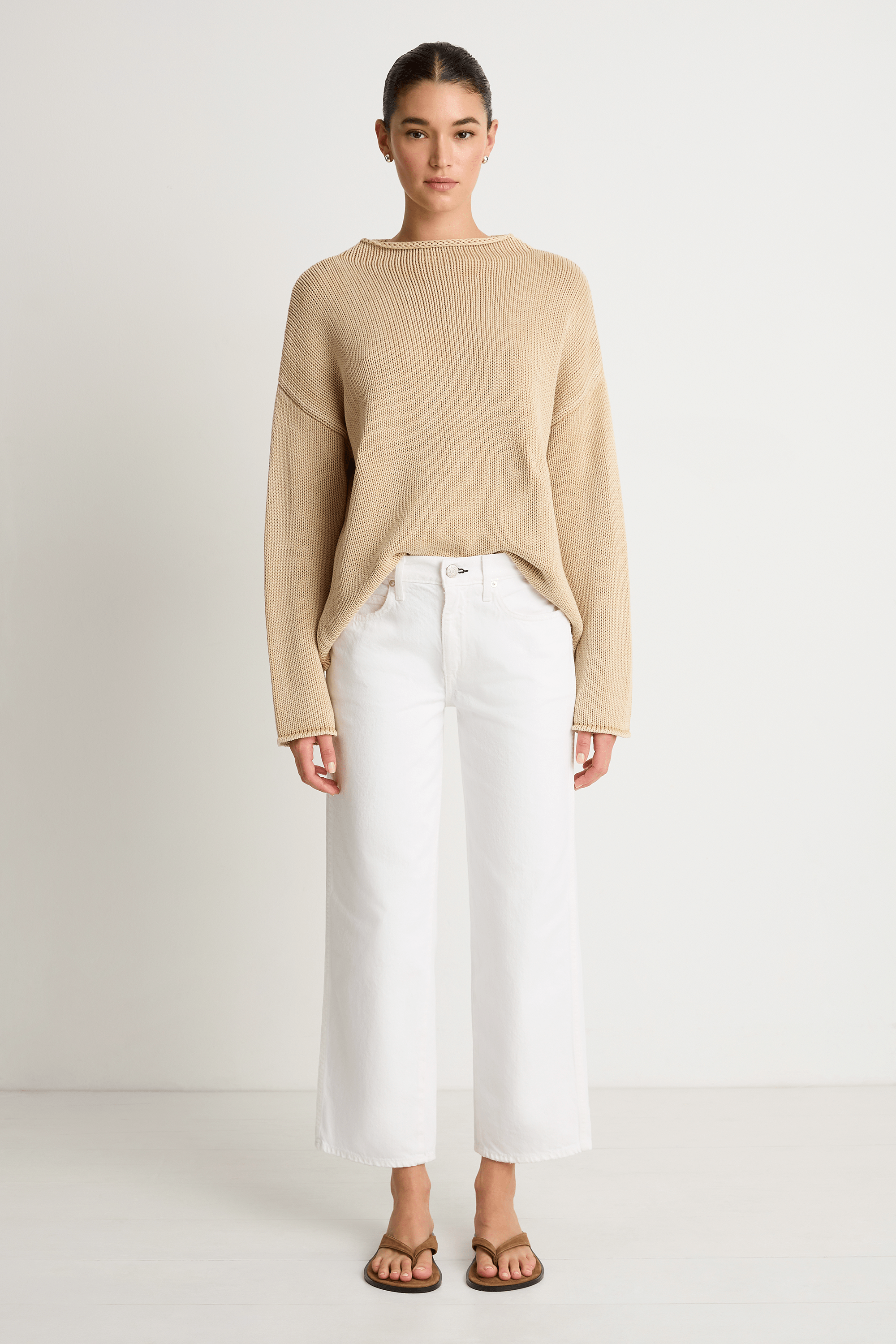 Demylee Lamis Cotton Sweater - Sandstone