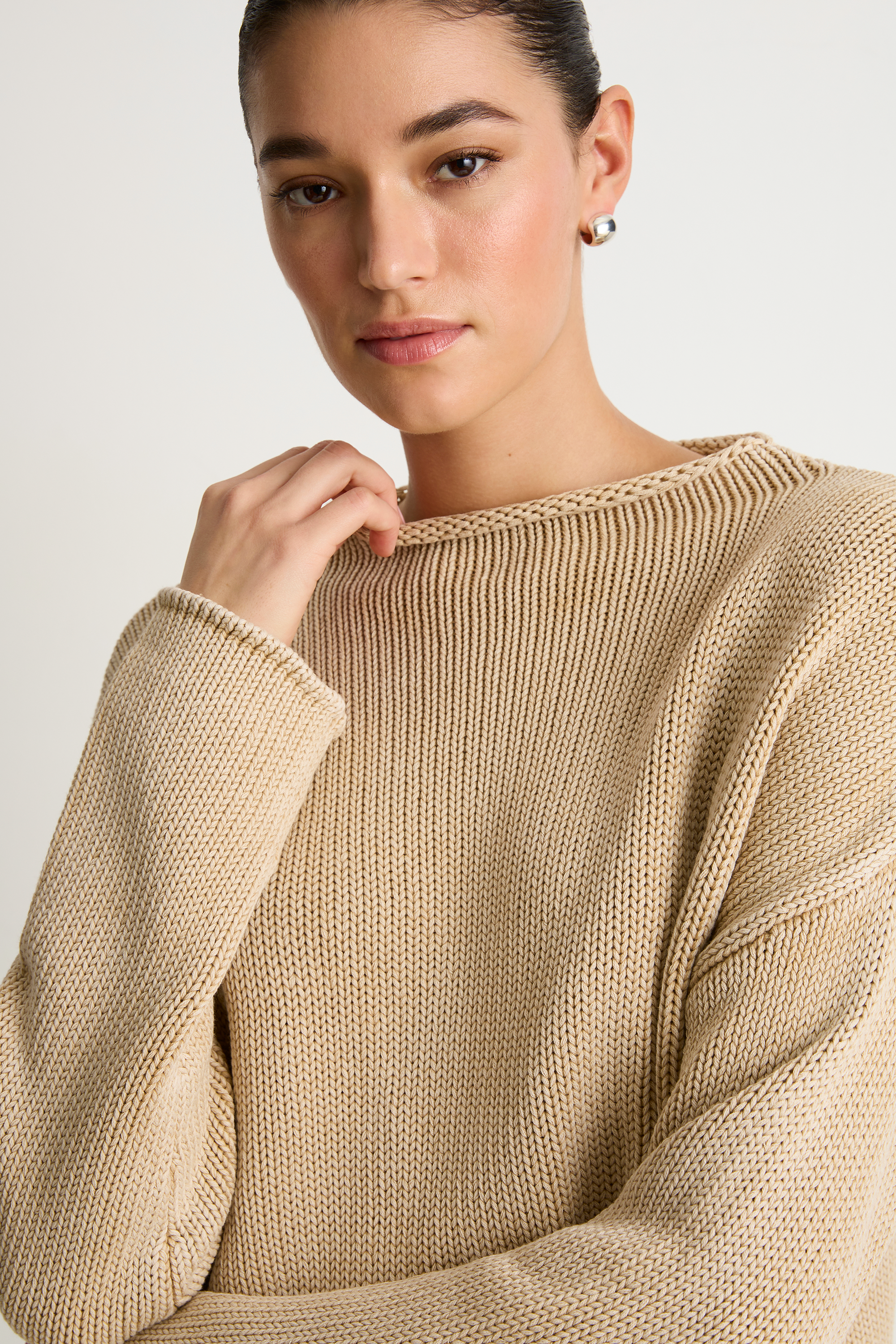 Demylee Lamis Cotton Sweater - Sandstone