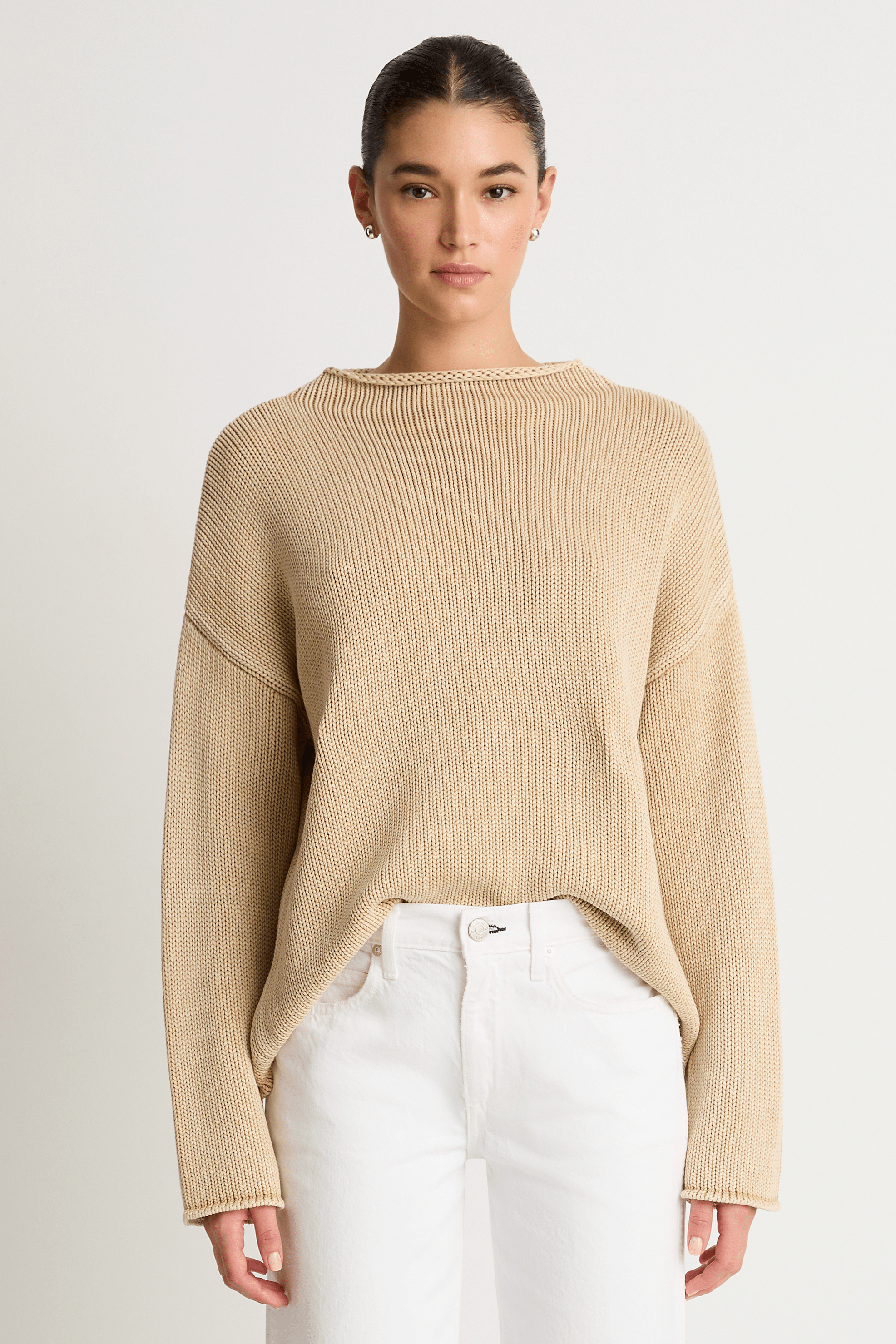 Demylee Lamis Cotton Sweater - Sandstone