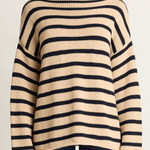 Demylee Lamis Stripe Cotton Sweater - Natural Navy