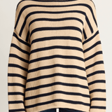 Demylee Lamis Stripe Cotton Sweater - Natural Navy